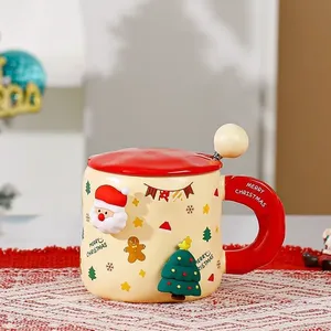 Новогодняя кружка с крышкой и магнитами (подарочная упаковка)